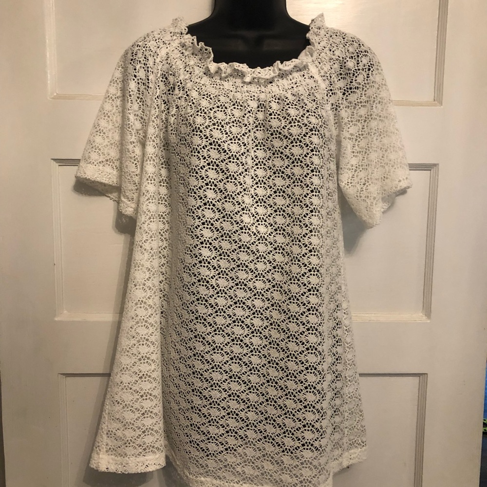 Joy Joy white top/coverup